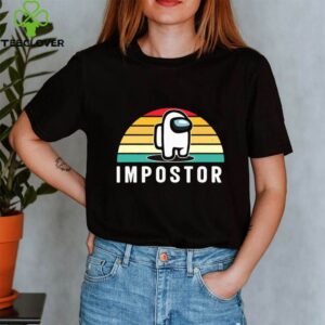 Gaming Meme Impostor Among Game Us Sus Gift Vintage Sunset shirt