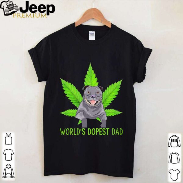 Great Weed Pitbull Worlds Dopest Dad shirt