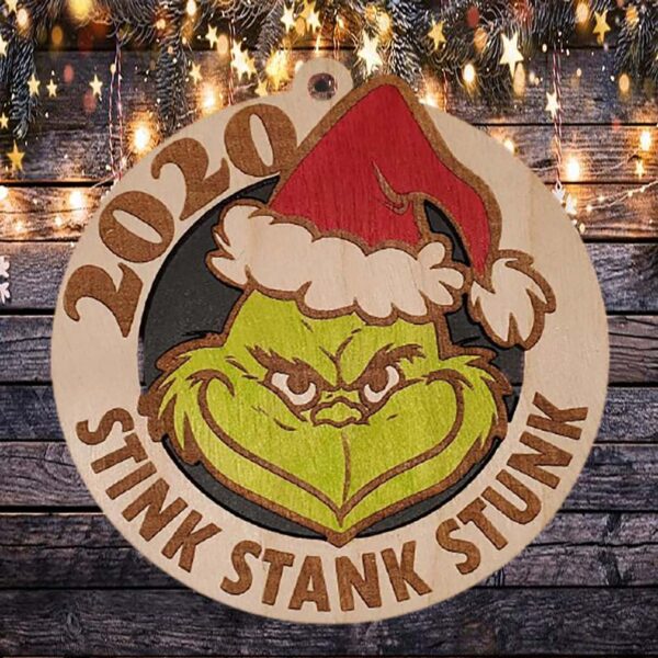 Grinch 2020 Christmas Stink Stank Stunk Ornament