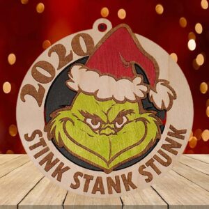 Grinch 2020 Christmas Stink Stank Stunk Ornament