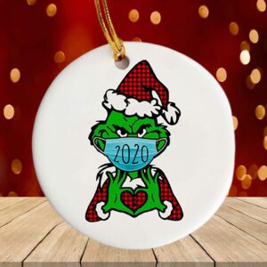 Grinch 2020 Face Mask Christmas Ornament