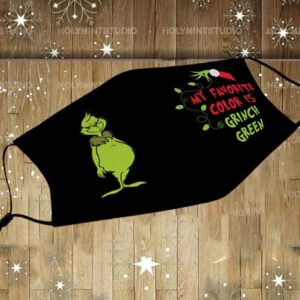 Grinch Green Christmas Face Mask
