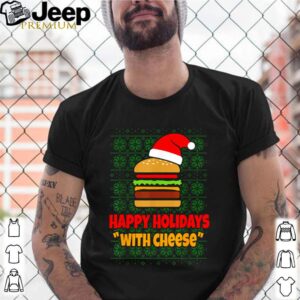 Hamburger happy holidays with cheese Christmas