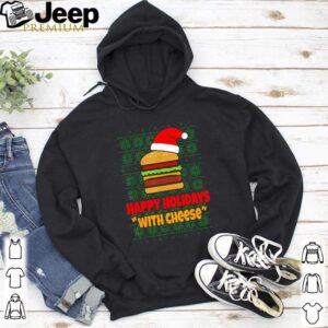 Hamburger happy holidays with cheese Christmas