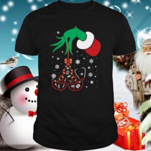 Hand Grinch Holding Tree Nurse Christmas shirt