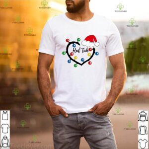 Heart Santa Red Tech light Christmas sweater