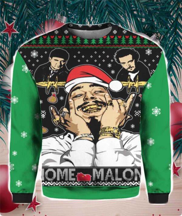 Home Malone Home Alone Post Malone Parody 3D Ugly Christmas Sweater