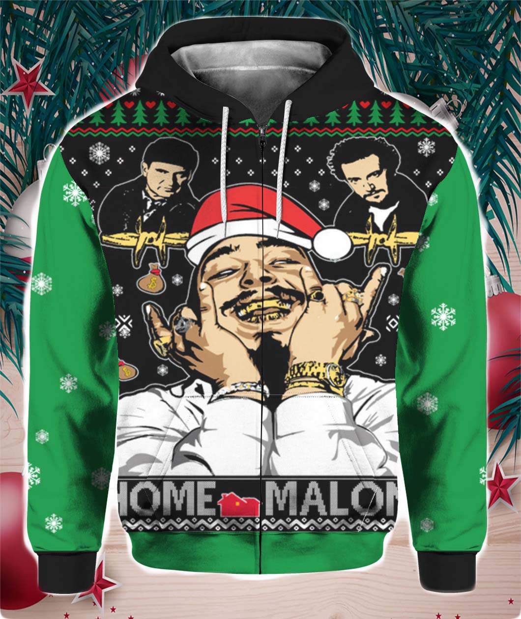 Home malone 2025 christmas sweater