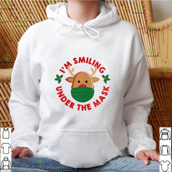 I’m Smiling Under The Mask Reindeer Face Mask Christmas hoodie, sweater, longsleeve, shirt v-neck, t-shirt