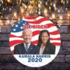 Joe Biden Kamala Harris 2020 For President Election Celebrate American Flag Holiday Circle Ornament