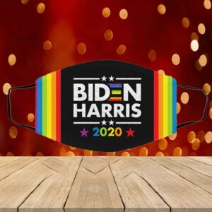 Joe Biden Kamala Harris 2020 Rainbow Gay Pride LGBTQ for Biden President Election Washable Reusable Cloth Face Mask Cover