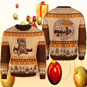 Knitting Pattern Print Ugly Christmas Sweatshirt