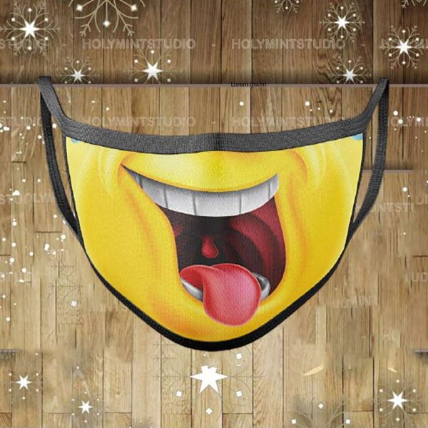 Laughing  Emoji  face  mask