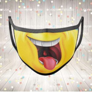 Laughing Emoji face mask