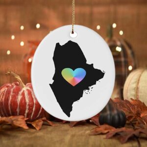 Maine Ornament Christmas Tree Decoration North East Coast State Home Tie Dye Love