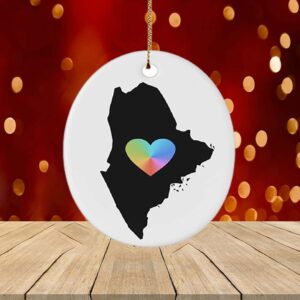 Maine Ornament Christmas Tree Decoration North East Coast State Home Tie Dye Love