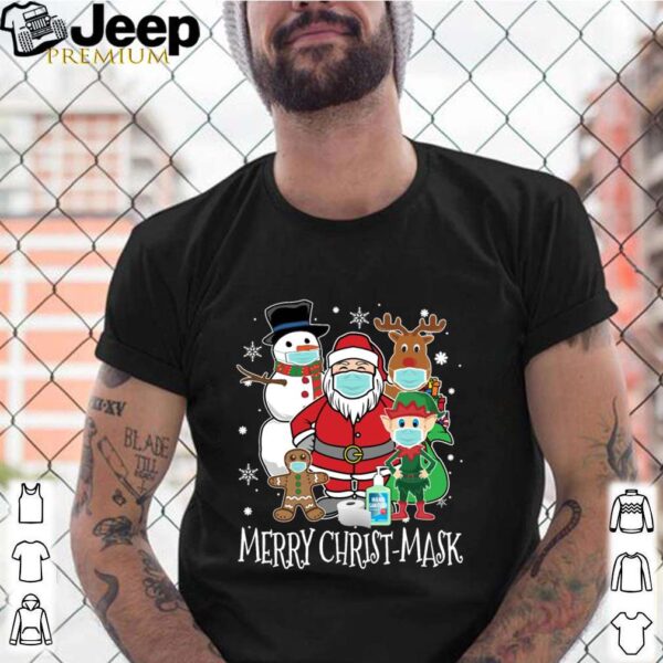 Merry Christ-Mask – Santa and Friends Wearing Mask hoodie, sweater, longsleeve, shirt v-neck, t-shirt