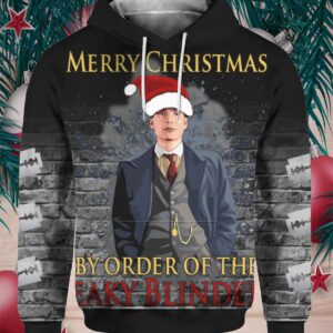 Merry Christmas By Order Of The Peaky Blinders 3D Christmas Sweater Hoodie