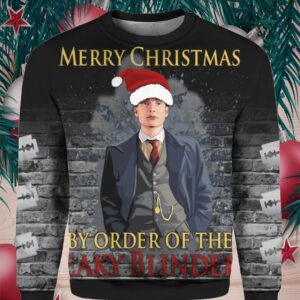 Merry Christmas By Order Of The Peaky Blinders 3D Christmas Sweater Hoodie
