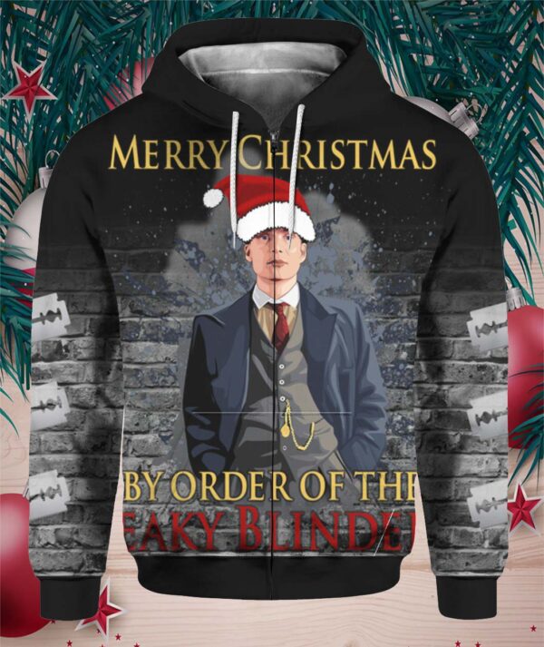 Merry Christmas By Order Of The Peaky Blinders 3D Christmas Sweater Hoodie shirt