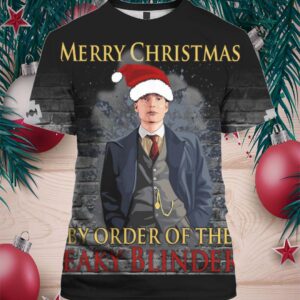 Merry Christmas By Order Of The Peaky Blinders 3D Christmas Sweater Hoodie