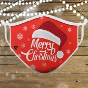 Merry Christmas Santa Hat 100 Polyester Reusable Face Mask