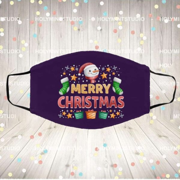 Merry Christmas Washable Reusable Custom Printed Cloth Face Mask Cover – Quarantine Christmas 2020 Face Mask