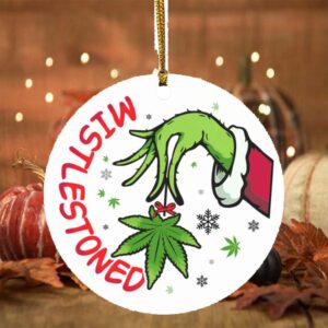 My Christmas Spirit Comes From Margarita Decorative Christmas Ornament- Holiday Flat Circle Ornament Kee