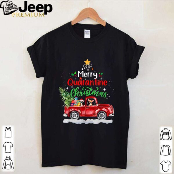 Merry Quarantine Christmas 2020 Chihuahua Ride Red shirt