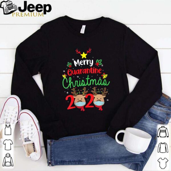 Merry Quarantine Christmas 2020 Snowman Mask Pajamas Family shirt