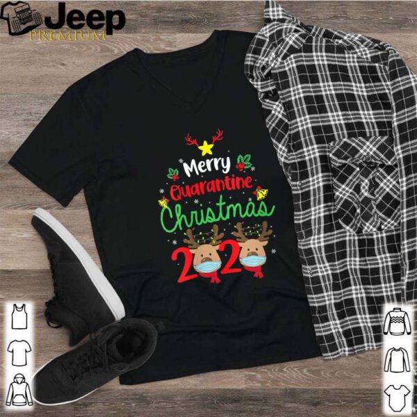 Merry Quarantine Christmas 2020 Snowman Mask Pajamas Family shirt