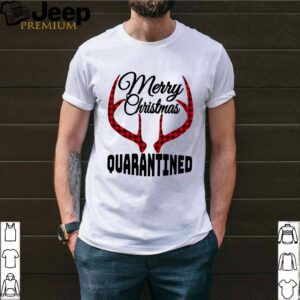 Merry Quarantined Christmas deer horns shirt