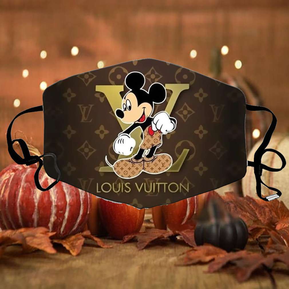 Mickey Mouse Louis Vuitton Cloth Face Mask Reusable - Teeclover