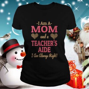 Mom Teachers Aide Leopard Print Hearts shirt