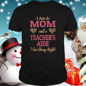 Mom Teachers Aide Leopard Print Hearts