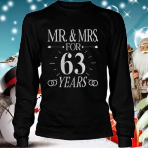 Mr. mrs. For 63 years 63th wedding anniversary matching hoodie, sweater, longsleeve, shirt v-neck, t-shirt
