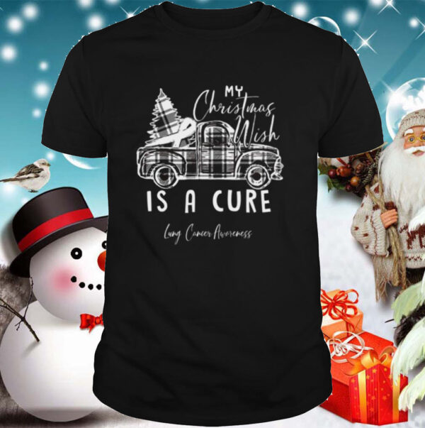 My Christmas Wish Is A Cure Lung Cancer Awareness Pine Ribbon Lung Cancer Awareness hoodie, sweater, longsleeve, shirt v-neck, t-shirt