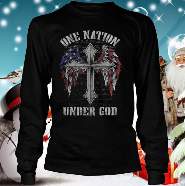 One nation under god wings american flag