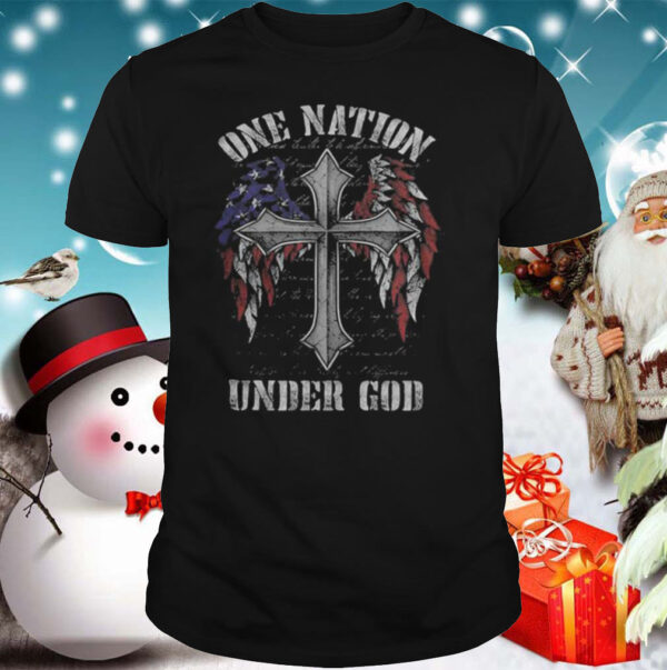 One nation under god wings american flag