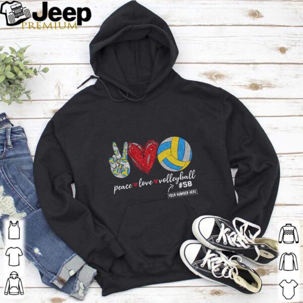 Peace Love Volleyball 58 hoodie, sweater, longsleeve, shirt v-neck, t-shirt