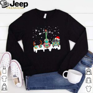Peace love Christmas reindeer guitar bus Nessa Jenkins Oh Oh Oh merry Christmas shirt