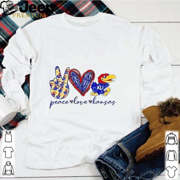 Peace love kansas jayhawks hoodie, sweater, longsleeve, shirt v-neck, t-shirt