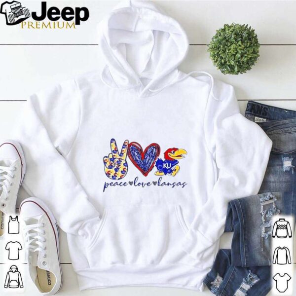 Peace love kansas jayhawks hoodie, sweater, longsleeve, shirt v-neck, t-shirt