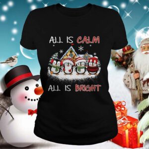 Penguins All Is Calm All Is Bright Merry Christmas SweatPenguins All Is Calm All Is Bright Mer shirt