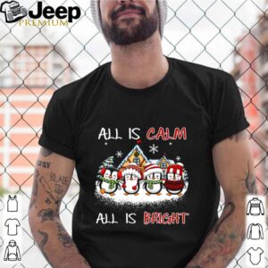 Penguins All Is Calm All Is Bright Merry Christmas SweatshirtPenguins All Is Calm All Is Bright Merry Christmas
