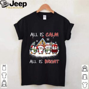 Penguins All Is Calm All Is Bright Merry Christmas Sweathoodie, sweater, longsleeve, shirt v-neck, t-shirtPenguins All Is Calm All Is Bright Merry Christmas