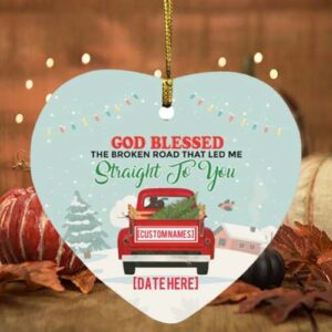 Personalized Our First Christmas Married 2020 Decorative Christmas Ornament – Holiday FlPersonalized Our First Christmas Married 2020 Decorative Christmas Ornament – Holiday Flat Circle Ornamentat Circle Orn