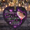 Personalized Photo Mommy’s Girl I Used To Be Her Angel Now She Is Mine Memorial Heart Ornament Keepsake