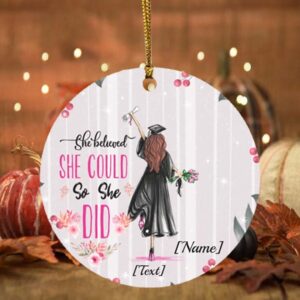 Personalized Sister Christmas Always Sisters For Three Decorative Christmas Flat Circle Orn