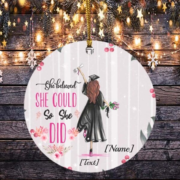 Personalized Sister Christmas Always Sisters For Three Decorative Christmas Flat Circle Orn